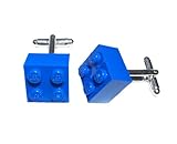 Blue Brick Cufflinks Handmade with Building Bricks