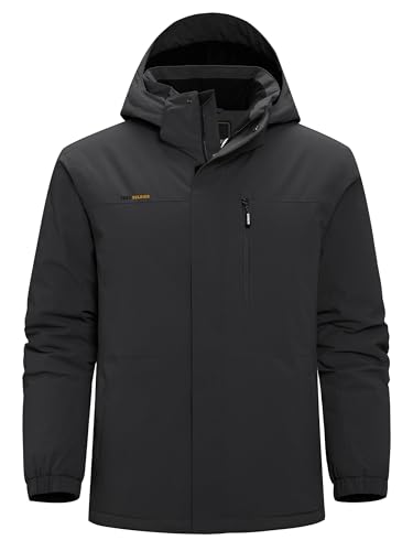 FREE SOLDIER Men's Waterproof Ski Snow Jacket Fleece Lined Warm