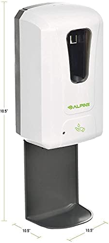 Alpine Automatic 2 Pack Hand Sanitizer Dispenser - Touchless Soap Dispenser With Drip Tray / Catcher For Restaurant, Hospital, School, Hotel, Kitchen, And Bathroom -1200Ml Liquid, Gel (Pack Of 2) #TOP1