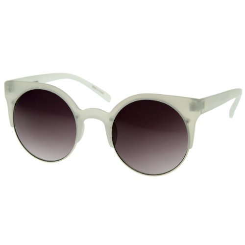 zeroUV Super Circle Round Half Frame Fashion Sunglasses