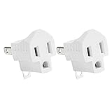 Yubi Power Grounding Adapter Plug - Grounded Outlet Adapter - 2 Prong to 3 Prong Adapter - 2 Pack