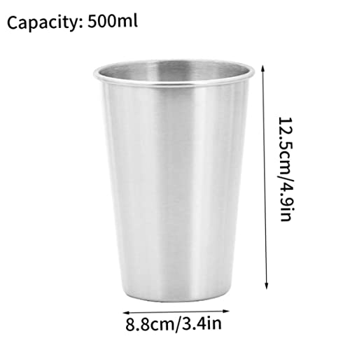 Vasos de acero inoxidable reutilizables de 500 ml pack de 4 8