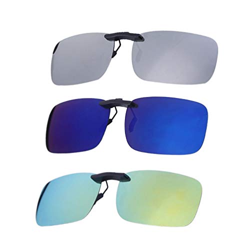 DECHOUS 3 Stücke Myopie Sonnenbrille Polarisierte Clips Dünne Tragbare Professionelle Lichtgläser Clips Sonnenbrille Clips Cover