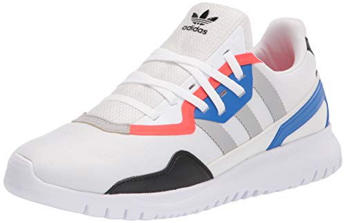 adidas Originals unisex child Originals Flex Sneaker, White/Grey/Glory Blue, 5 Big Kid US