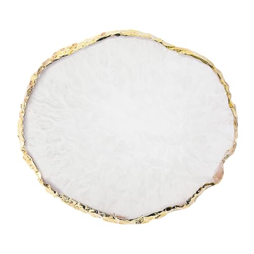 Resin Nail Art Palette, Nail Painting Mixed Color Palette, Gold Edge Nail Gel Color Makeup Display Board Nail Art Display Cosmetic Mixing Tools, Makeup Mixing Palettes Round