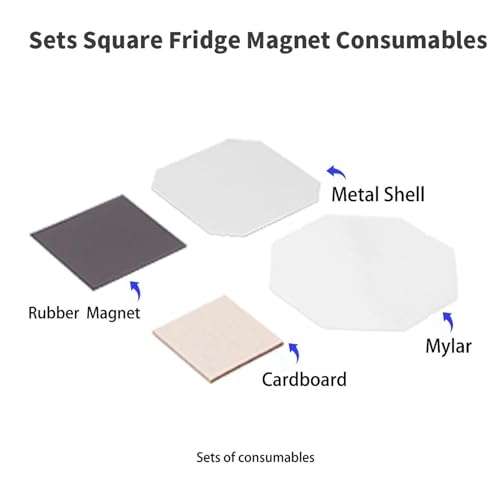 Aimant de réfrigérateur carré de qualité supérieure avec coque en métal rigide durable