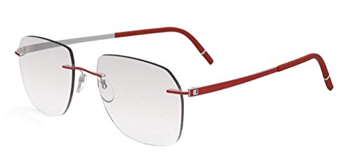Silhouette Gafas de Vista MOMENTUM 5529/HR unisex con cristales Monaco Red de calibre 56