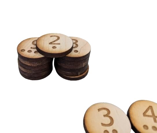 Amazon.com: Wood Etched Number Tokens compatible with Settlers of