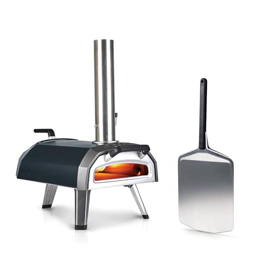 Ooni Karu 2 Horno de Pizza Multicombustible para Exterior + Pala para Pizza Ooni de Metal de 30 cm (12") Compacto y Portátil