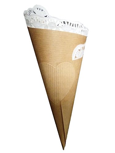 25 Wedding cones. 25 Cucuruchos para arroz, pétalos, bodas - 25 cornets
