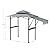 Cibeat 8x5 FT Grill Gazebo with Double Tiered Canopy Roof, Black Steel Frame Grill Gazebo with LED Light & Extra Shadow for Outdoor, Patio, Garden, and Backyard Activities, Grey