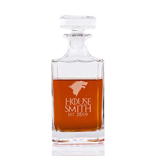 House Stark Game Of Thrones Personalized Whiskey Decanter