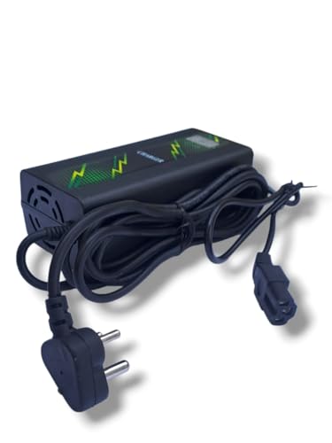 Image of Electric Scooter Charger 48V 4 AMP | Lead Acid and Graphene Batteries | 4 Battery Scooter | Longest Wire | Fast Charging | Heavy Duty with Percentage Screen
