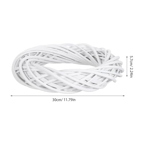 Rotin blanc 30 cm lot de 3 couronnes de fleurs durables et souples - 3