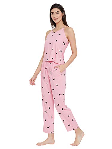 Image of Clovia Women's Cotton Geometric Pajama Set Pack of 1