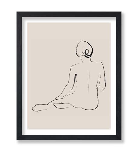 Monem Art Woman Silhouette Poster - Retro Naked Abstract Print