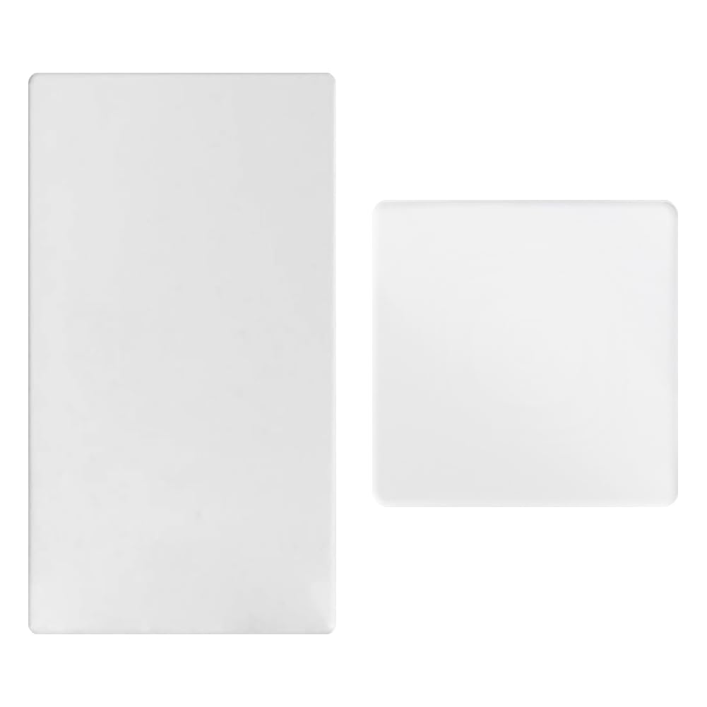 HugeDE 2 Pcs Clear Acrylic Cutting Pads Transparent Die Cutting Plates for Embossing Crafting Craft Cutting Board Polymer Clay Cutter Board for DIY Arts