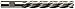 YG-1 E2037 Cobalt Steel Square Nose End Mill, Extra Long Reach, Weldon Shank, Uncoated (Bright) Finish, Non-Center Cutting, 30 Deg Helix, 6 Flutes, 8.5" Overall Length, 1.25" Cutting Diameter, 1.25" Shank Diameter