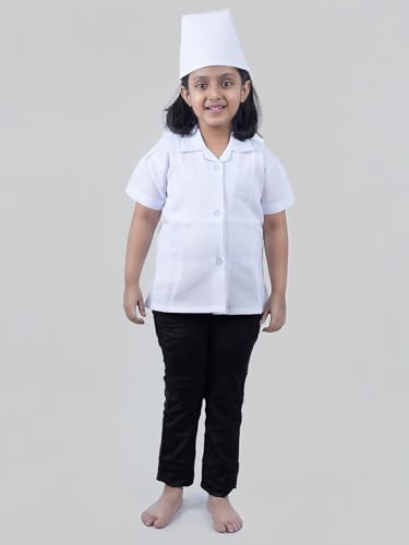 Image of BookMyCostume Nurse Sister with Cap Medical Community Helper Kids Fancy Dress Costume 6-7 years