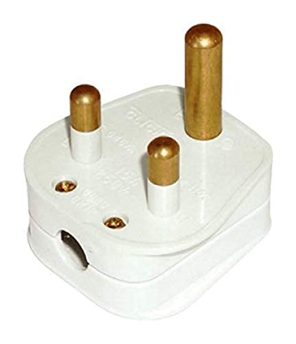 Merriway BH07275 White 5amp Round Pin Household Plug BS546