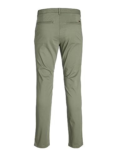 JACK & JONES Herren Chino Hose Stretch Pants Konischer Schnitt Slim Fit Look JPSTMARCO JJBOWIE, Farben:Grün, Größe Hosen:28W / 30L… – Ansicht 4
