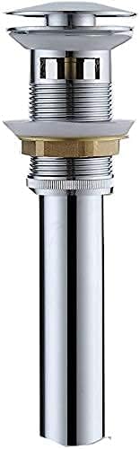 Miniatura 4 de Grifo de lavabo de baño con montaje de drenaje, cromado de una sola manija, un agujero con placa de cubierta, boquilla aireadora para lavabo, grifo