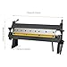 Purptarol Industrial 24 inch 20Ga Pan and Box Brake Sheet,Metal Precision Pan and Box Metal Brake with 2 Handles,1 Screw Rod and 3 Fingers,Floor Standing Metal Folder Bending Brake