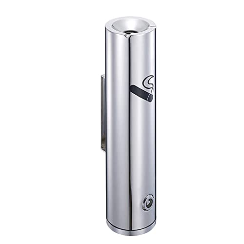 Cenicero de pared, eliminación de colillas de cigarrillos al aire libre, receptáculos para fumar comerciales, cenicero de pared para exteriores resistente a la intemperie de acero inoxidable resiste