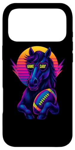 ヴィンテージ フットボール ホース 面白い Tシャツ ファン スマホケース iPhone 17 Pro Max 用