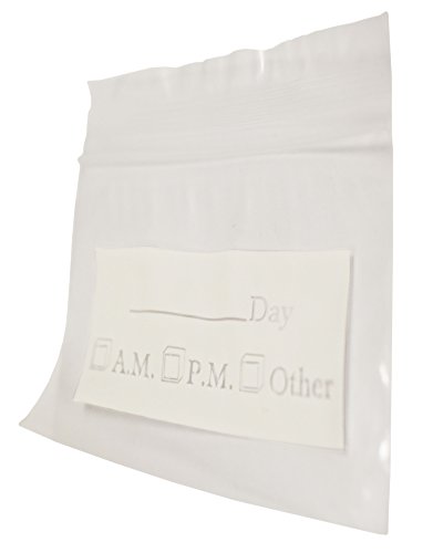 Conjunto de 200 sacos de plástico descartáveis com fechadura de zíper 7,6 cm x 5 cm com área de bloc