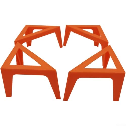 Pumixiy Soportes de lona de plástico para verter pinturas, juego de elevadores portátiles, soporte ligero y estable, caballete alternativo para artistas (naranja)