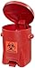 Eagle 6 Gallon Biohazard Trash Can with Foot-Operated Self-Closing Lid, 16.5
