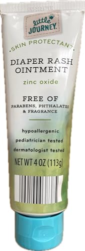 Image of Little Journey Diaper Rash Cream, Pediatrician Tested, Diaper Rash Cream, Skin Protectant. Zinc Oxide -FREE OF - parabens & phthalates & fragances with vitamin E . white