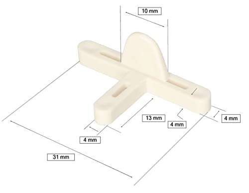 KOTARBAU® Fugen T-Stücke 4 mm 450 Stück Typ T Fugenkreuze für Klinker