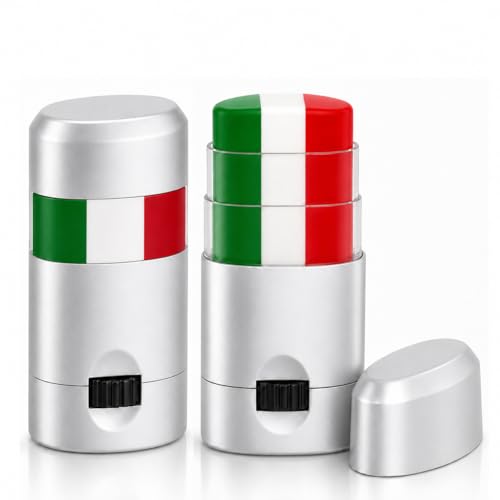 2 PCS Mexican Eye Black Stick Patriotic Mexico Green White Red Flag Face Paint Stick Waterproof Sports Face Body Paint for Soccer Baseball Softball Football Game Day Party Fans