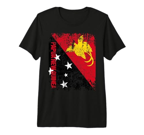 Papouasie Nouvelle GUINEE Drapeau Hommes Femme Papouasie T-Shirt Haut de Gamme