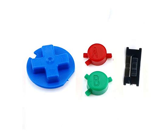 Image of Plastic Power ON Off Buttons Keypads Replacement for Gameboy Color GBC Button A B Control Button D Pads (Colorful)