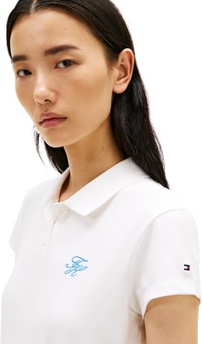 Polo Tommy Hilfiger mujer que no deforma su cuello de manga corta elastica 3
