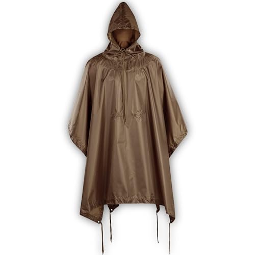 M-Tac Tactical Rain Poncho - Army Military Poncho Shelter - Waterproof Ripstop Camping Hiking Outdoor Hunting Rain Ponchos