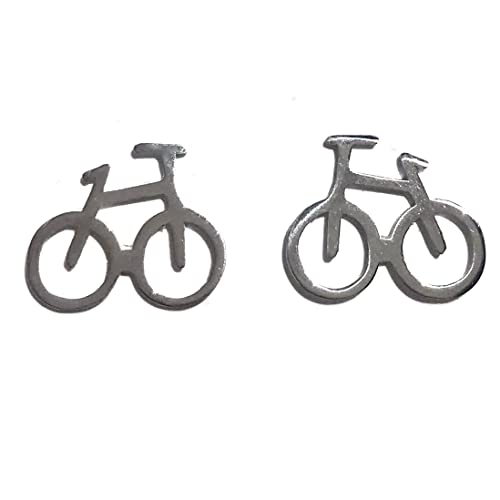 MASBARATA PENDIENTES CON BICICLETA EN PLATA DE LEY (PENDIENTES)