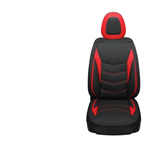 LUCKYMAN CLUB K9 Colorado Custom Full Set Car Pickup Seat Covers, Fit 2015 2016 2017 2018 2019 2020 2021 2022 Chevy Colorado Z71 LT ZR2 Work Truck, Waterproof Faux Leather (Full Set, Black-Red)