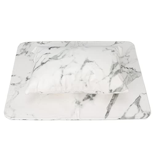Conjunto de 2 Peças de Travesseiro para Arte Em Unhas, Descanso de Mão para Unhas, Tapete de Mesa Pu