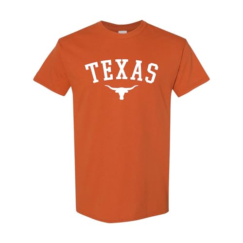 Texas T-Shirt for Men Women Unisex 100% Heavy Cotton Texas Orange State Pride Graphic Tee Standard Fit Crew Neck Short Sleeve Top - Large