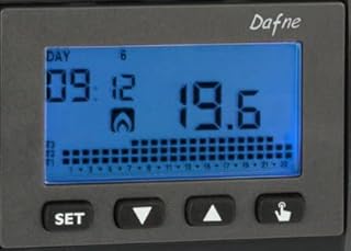 VEMER VN166500 DAFNE - Cronotermostato Digitale da Incasso, Programmazione Settimanale, Alimentazione a Batterie, Bianco/Antracite