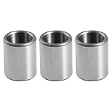 SHINEOFI 3pcs Steel Sleeve Bearings 15x20x25mm Precision Jig Bushes Guide Sleeves for Industrial Shaft and Machinery Applications