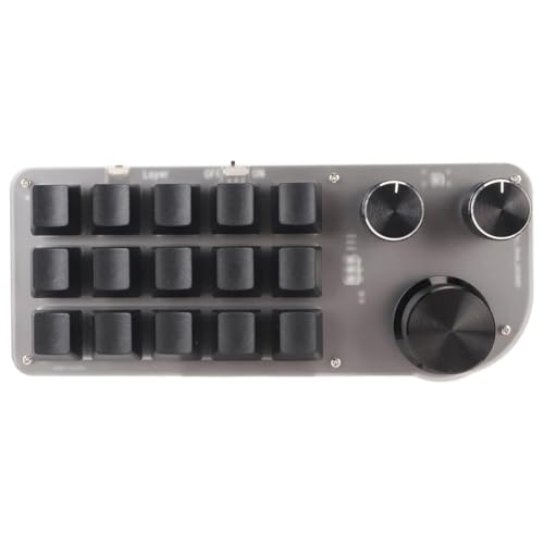 Clavier programmable macro 15 touches et 3 boutons triple mode mécanique pour PC