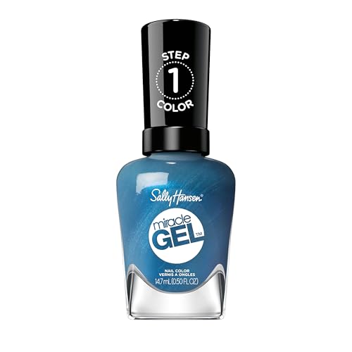 Sally Hansen Smalto Miracle Gel - Distressed Denim, Anti-scheggiature, Ultra brillante, Facile da applicare, 14,7 ml Sally Hansen Smalto Miracle Gel - Distressed Denim, Anti-scheggiature, Ultra brillante, Facile da applicare, 14,7 ml