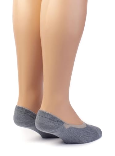 Baby Alpaca Wool & Rayon Derived from Bamboo 4-Season, Low No-Show Ghost Socks | Liner Socks | Non-Slip Grips | Unisex4