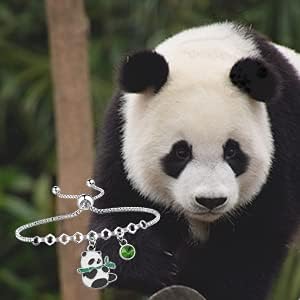 Panda Bracelet Panda Lover Gifts Panda Bear Jewelry Gifts Panda Charm for Friends Animal Lover Gifts