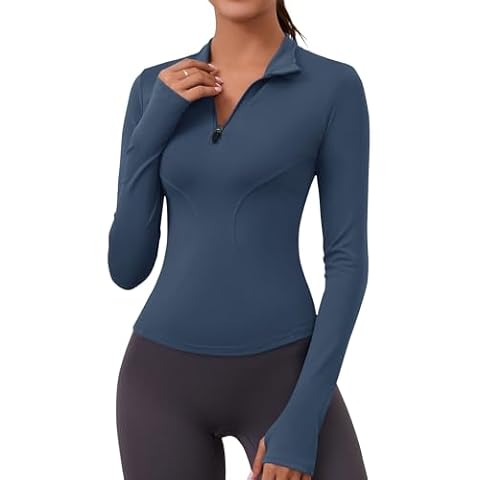 Rapbin Women's Lightweight Long Sleeve Gym Top Cover
